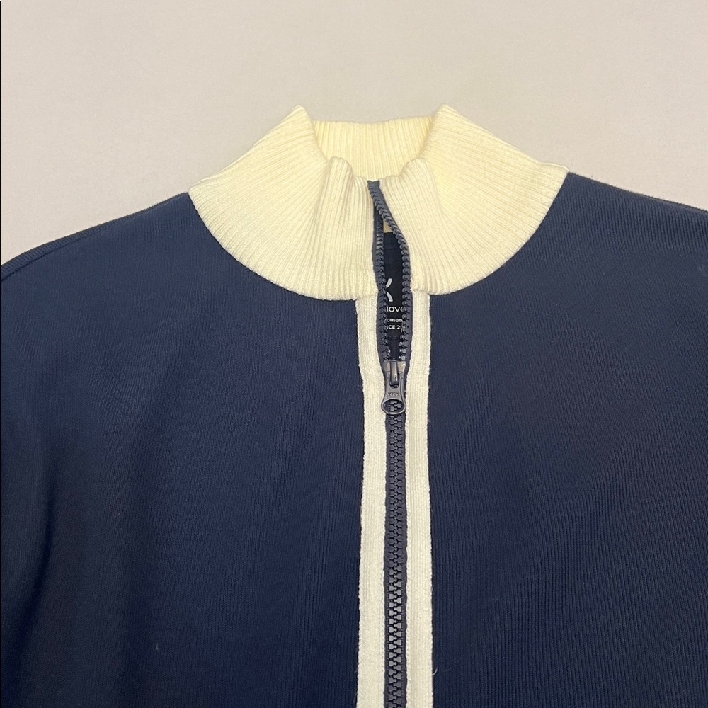 KRIMSON KLOVER BLUE & WHITE QUARTER ZIP PULLOVER SWEATER SKI RESORT WEAR XS - Picture 6 of 12